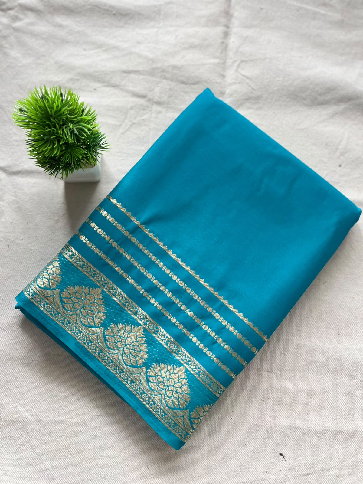 Semi mysore crepe silk Zip & Go Saree