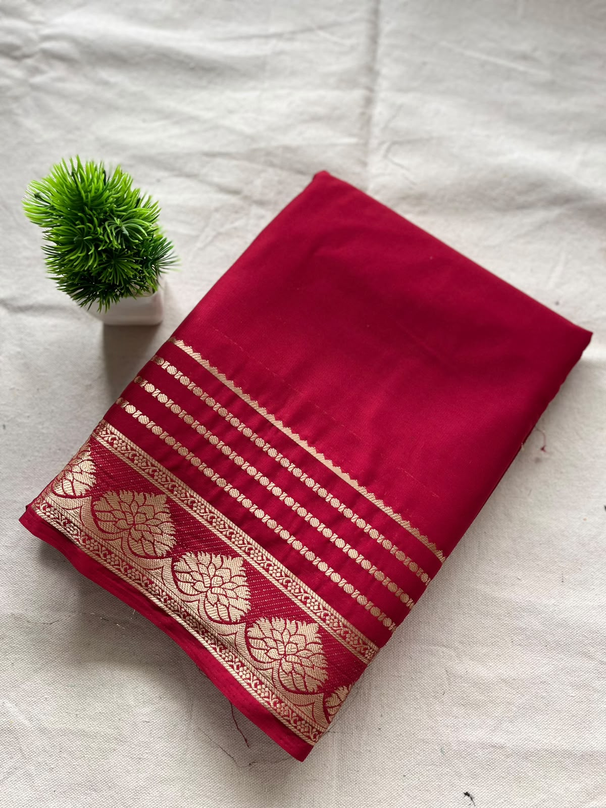 Semi mysore crepe silk Zip & Go Saree