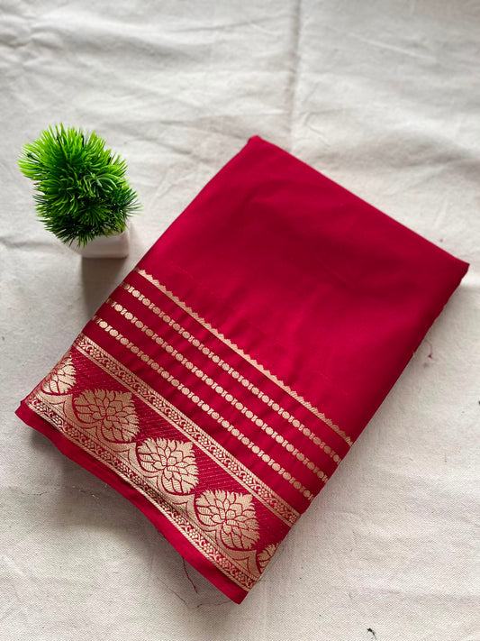 Semi mysore crepe silk Zip & Go Saree