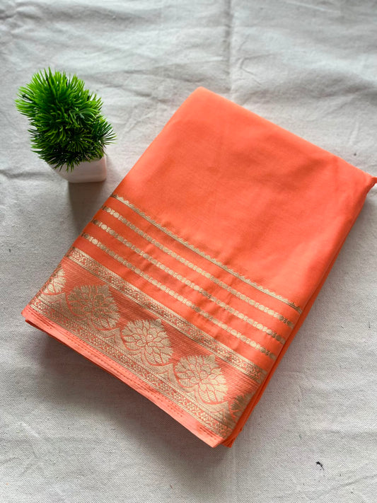 Semi mysore crepe silk Zip & Go Saree