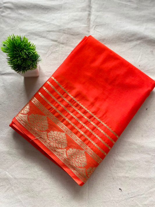 Semi mysore crepe silk Zip & Go Saree