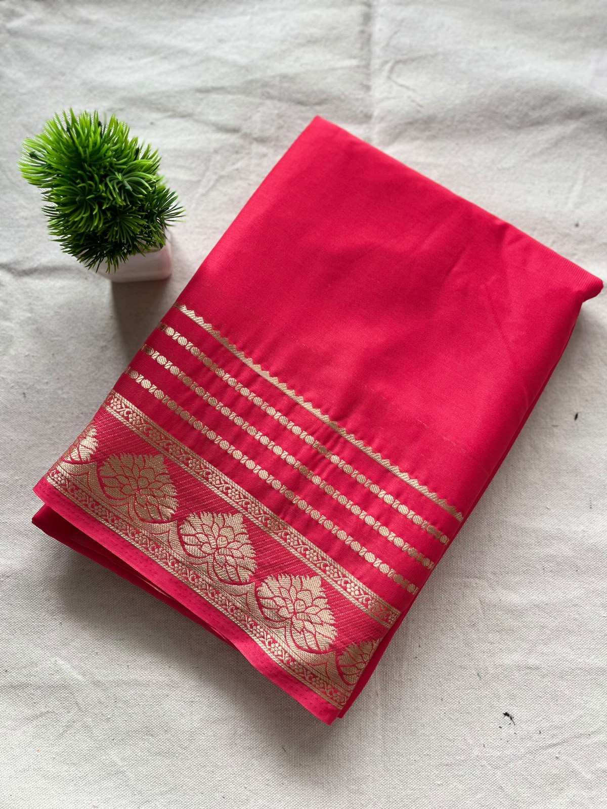 Semi mysore crepe silk Zip & Go Saree