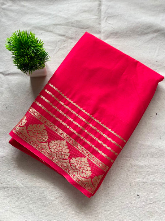 Semi mysore crepe silk Zip & Go Saree