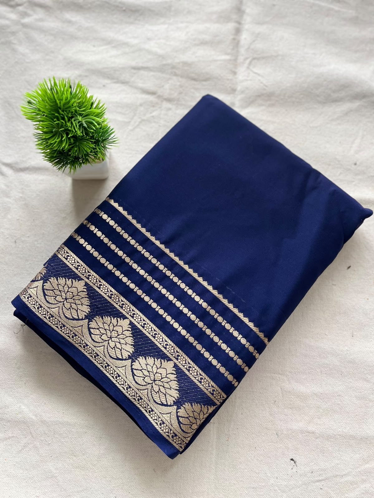Semi mysore crepe silk Zip & Go Saree