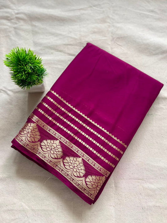 Semi mysore crepe silk Zip & Go Saree