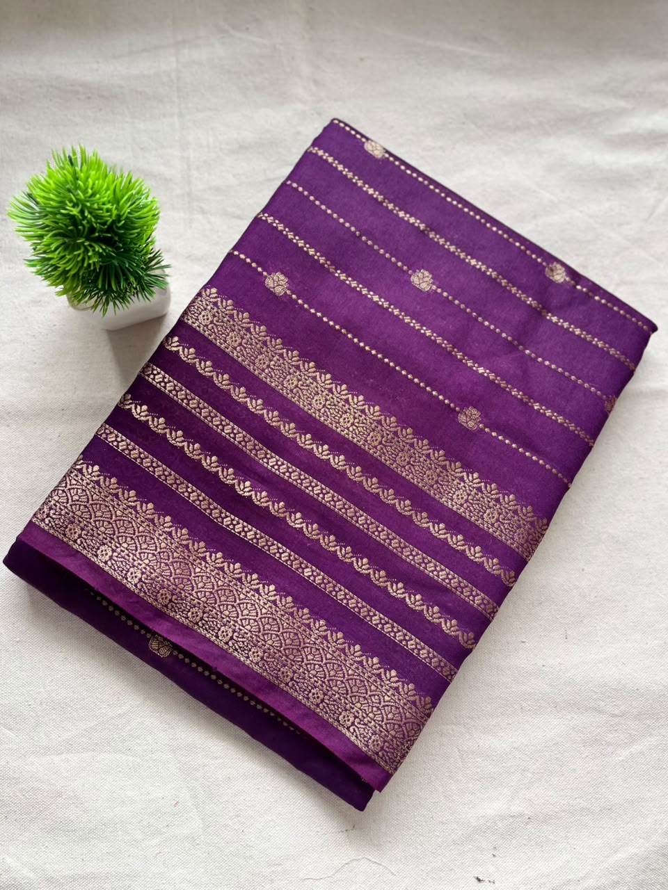 Semi mysore crepe silk Zip & Go Saree