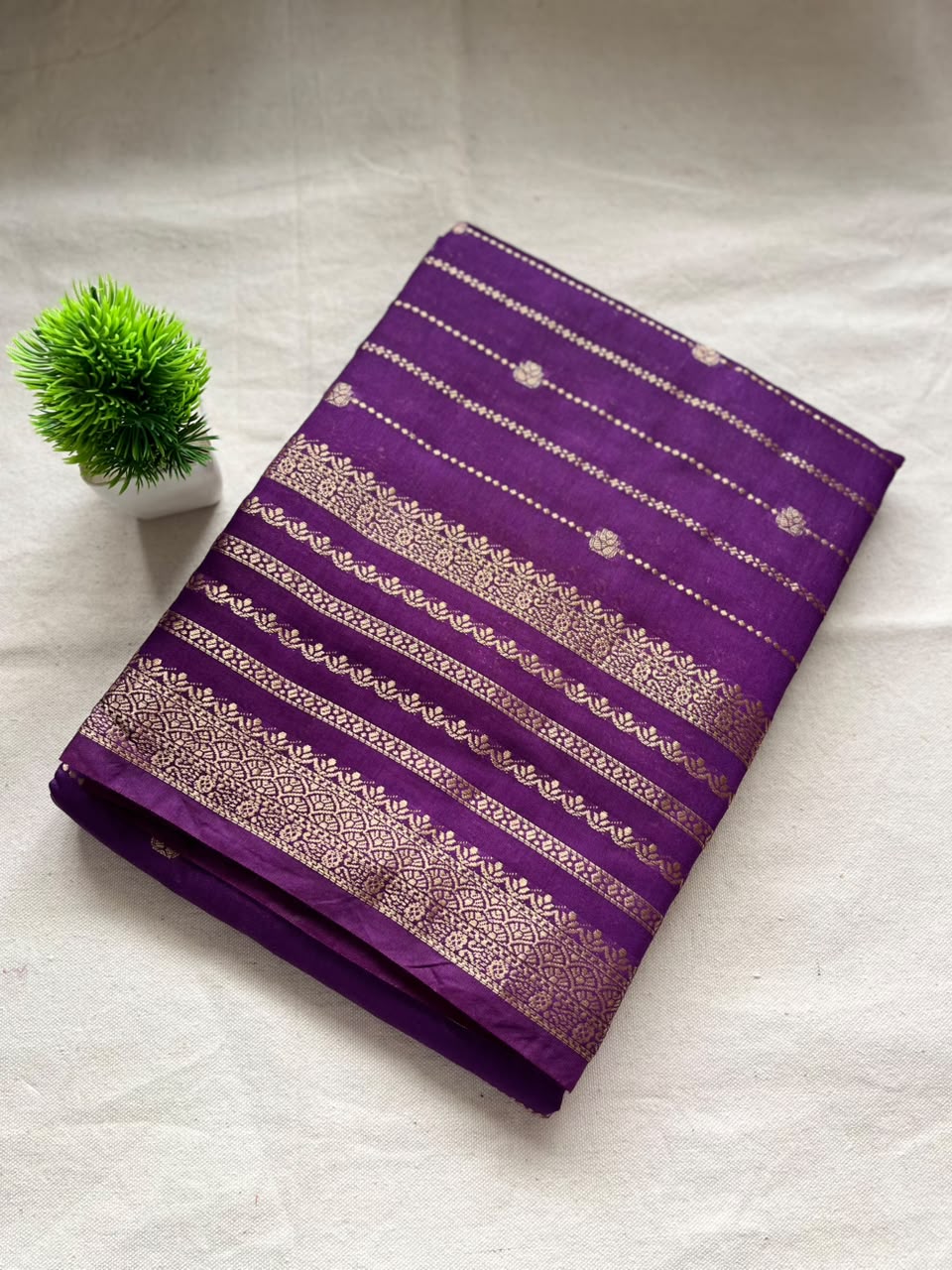 Semi mysore crepe silk Zip & Go Saree
