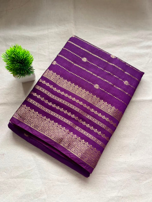 Semi mysore crepe silk Zip & Go Saree
