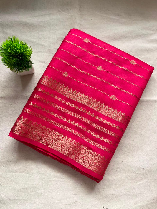Semi mysore crepe silk Zip & Go Saree