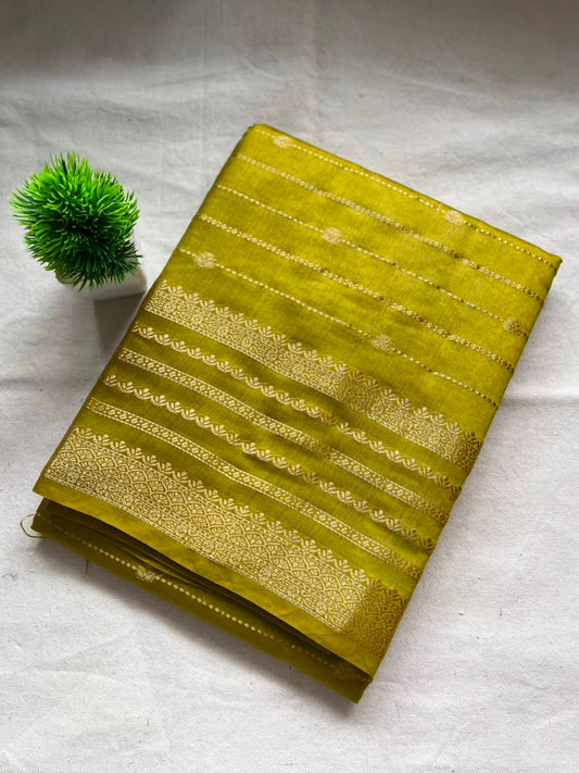 Semi mysore crepe silk Zip & Go Saree