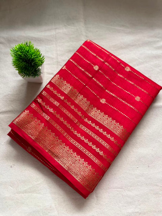 Semi mysore crepe silk Zip & Go Saree