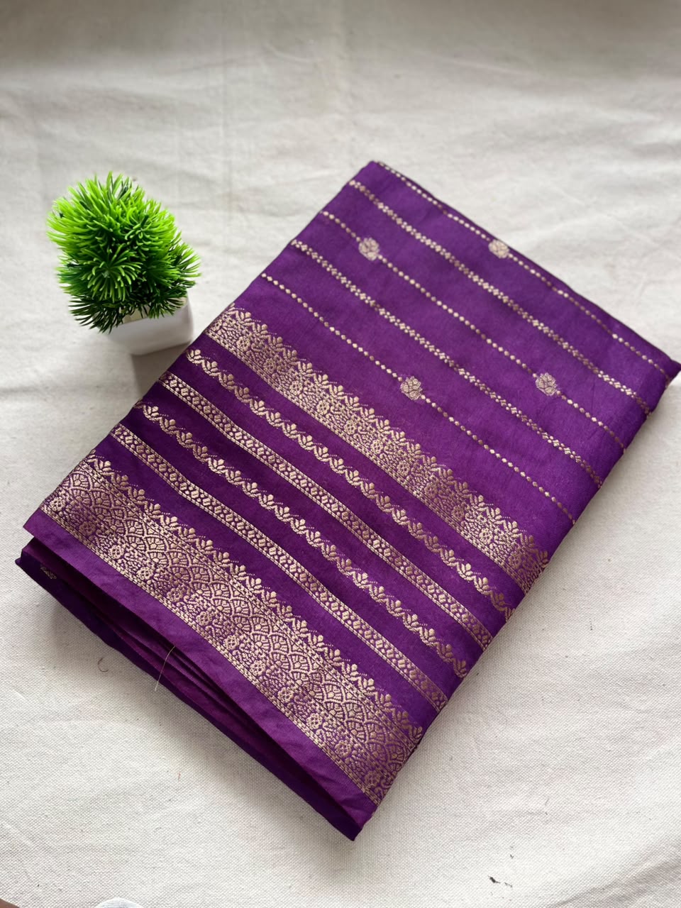 Semi mysore crepe silk Zip & Go Saree