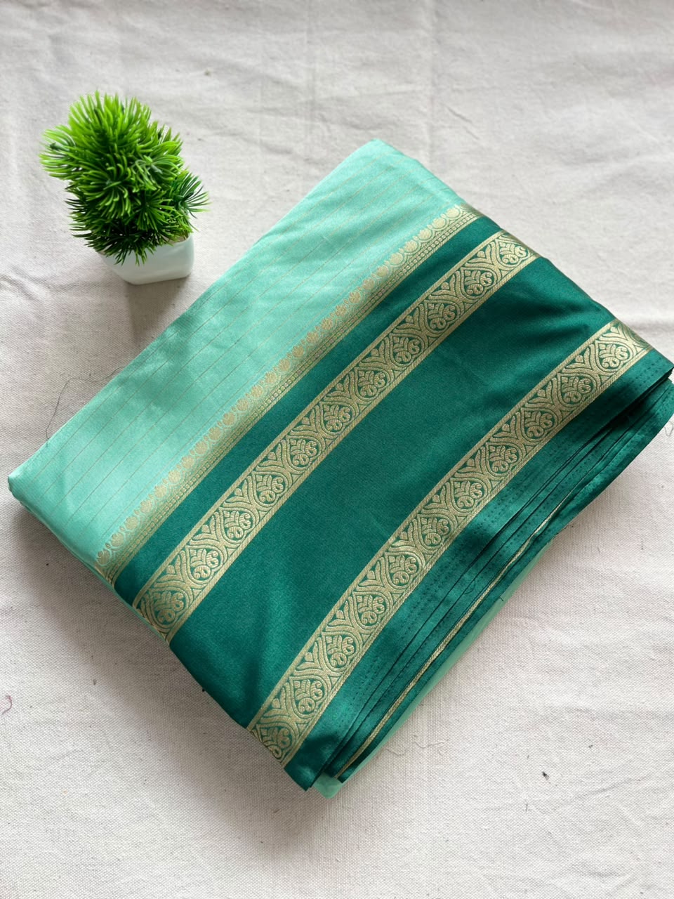Semi mysore crepe silk Zip & Go Saree