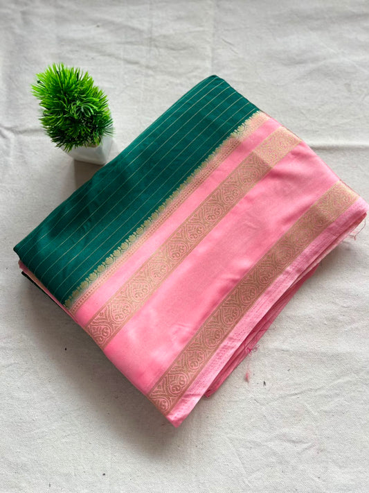 Semi mysore crepe silk Zip & Go Saree