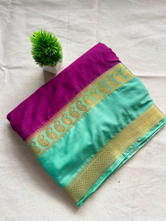 Semi mysore crepe silk Zip & Go Saree