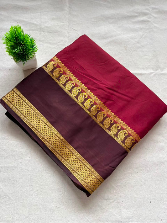 Semi mysore crepe silk Zip & Go Saree