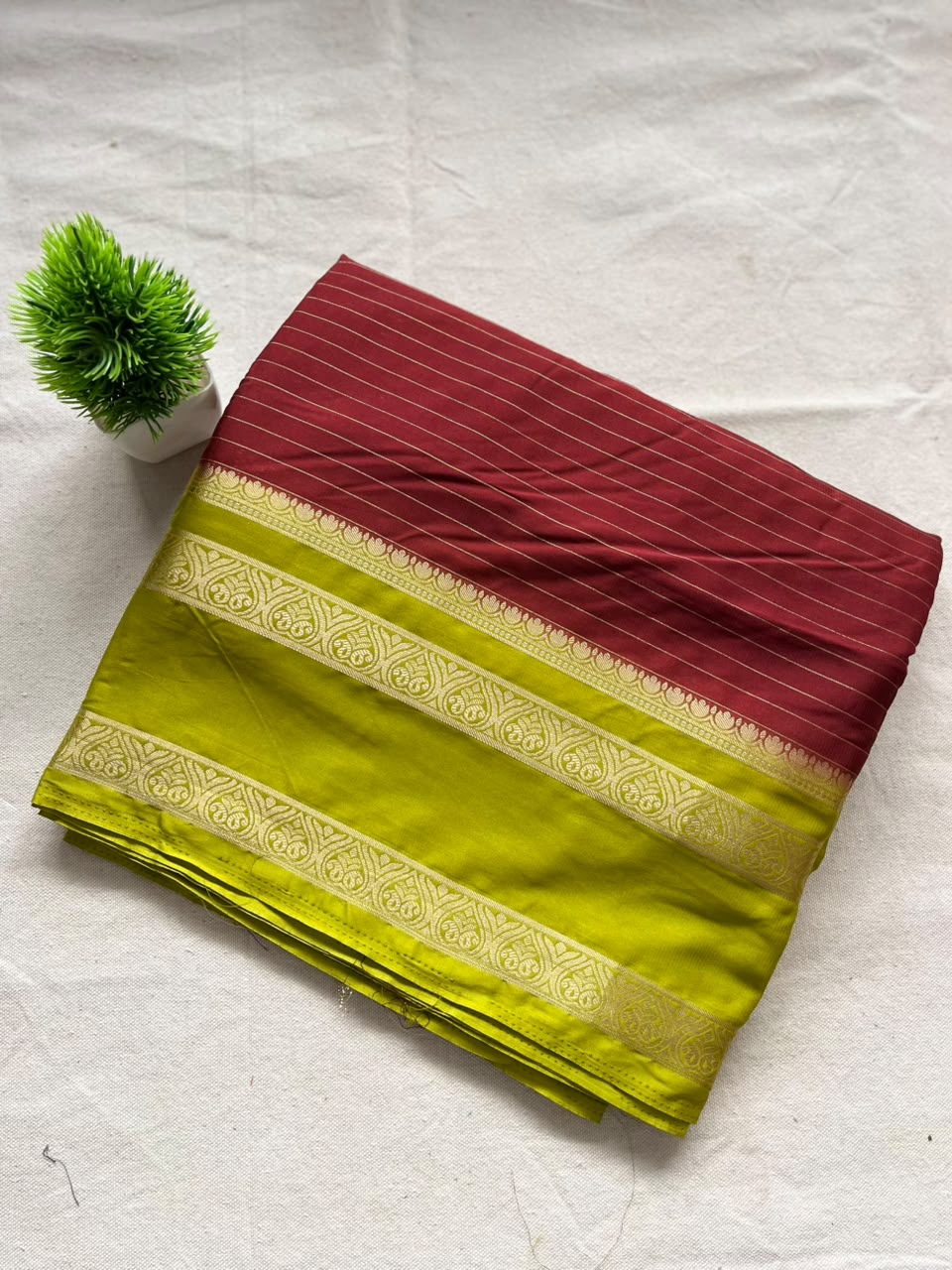 Semi mysore crepe silk Zip & Go Saree