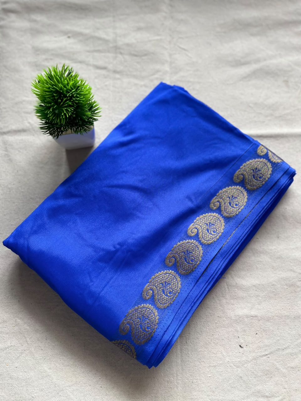 Semi mysore crepe silk Zip & Go Saree