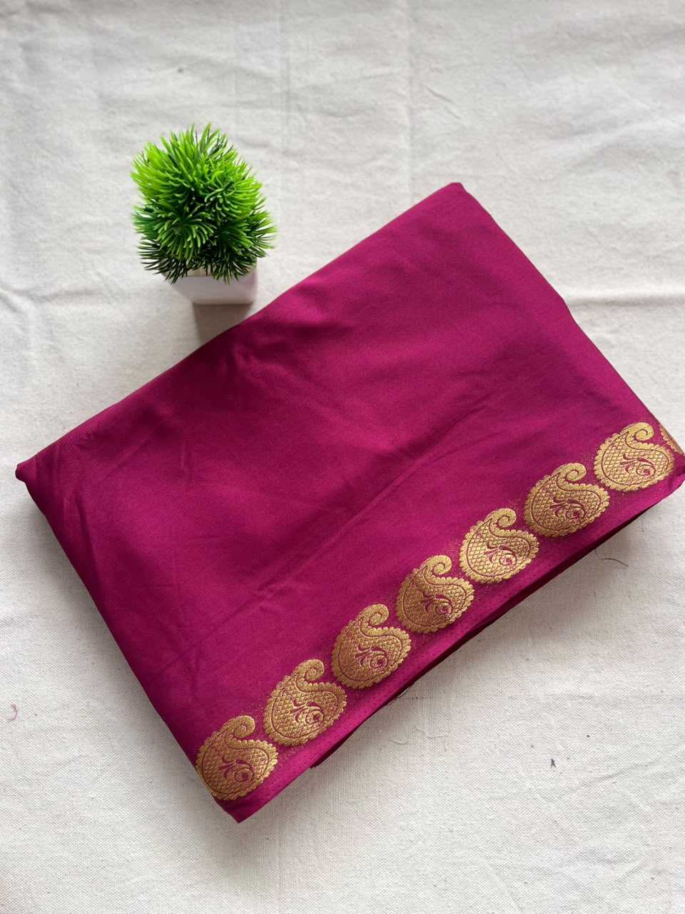 Semi mysore crepe silk Zip & Go Saree