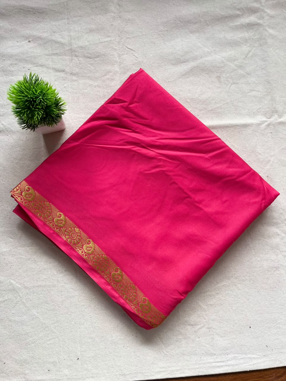 Semi mysore crepe silk Zip & Go Saree