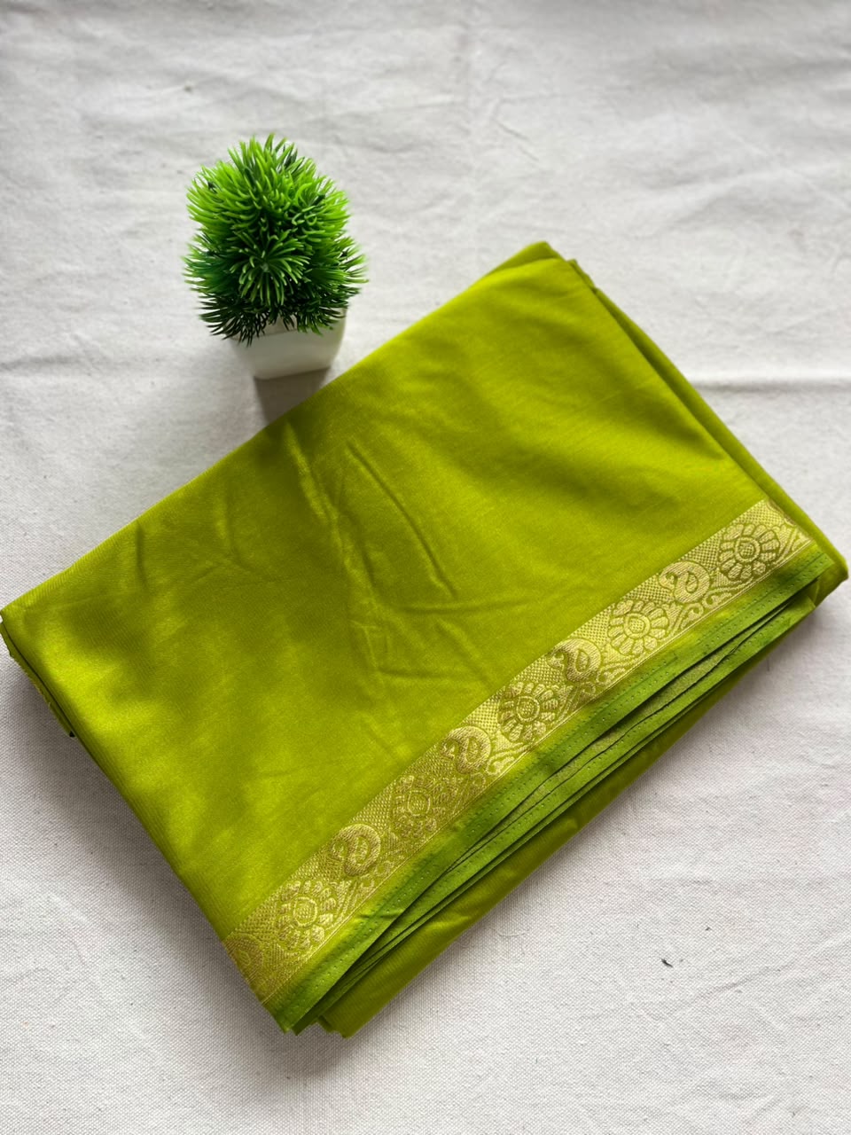 Semi mysore crepe silk Zip & Go Saree