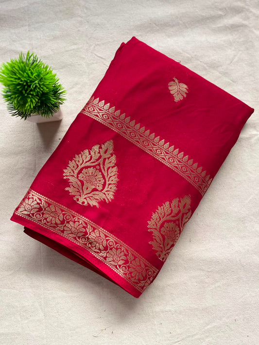 Semi mysore crepe silk  Zip & Go Saree