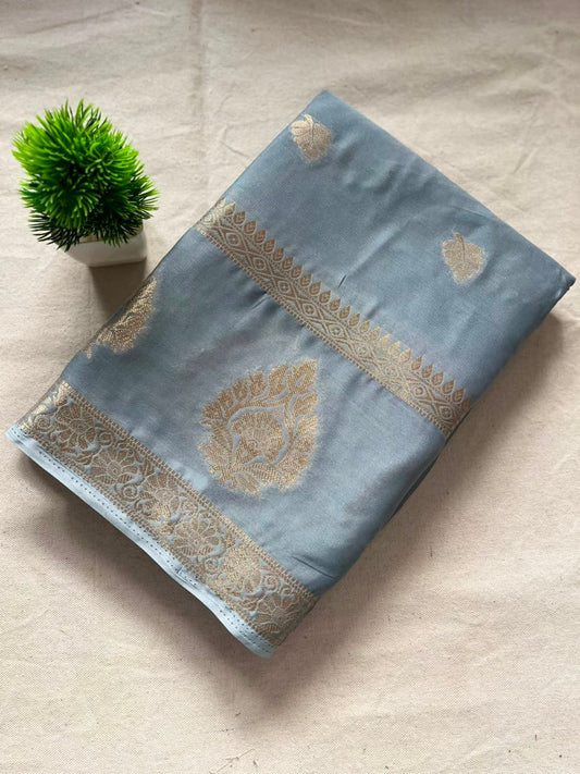 Semi mysore crepe silk  Zip & Go Saree