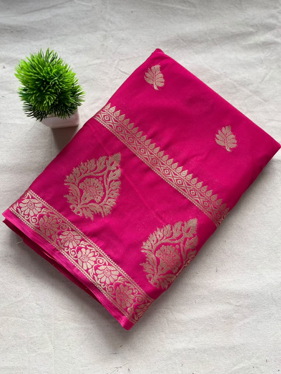 Semi mysore crepe silk  Zip & Go Saree