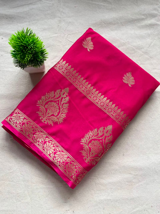 Semi mysore crepe silk  Zip & Go Saree