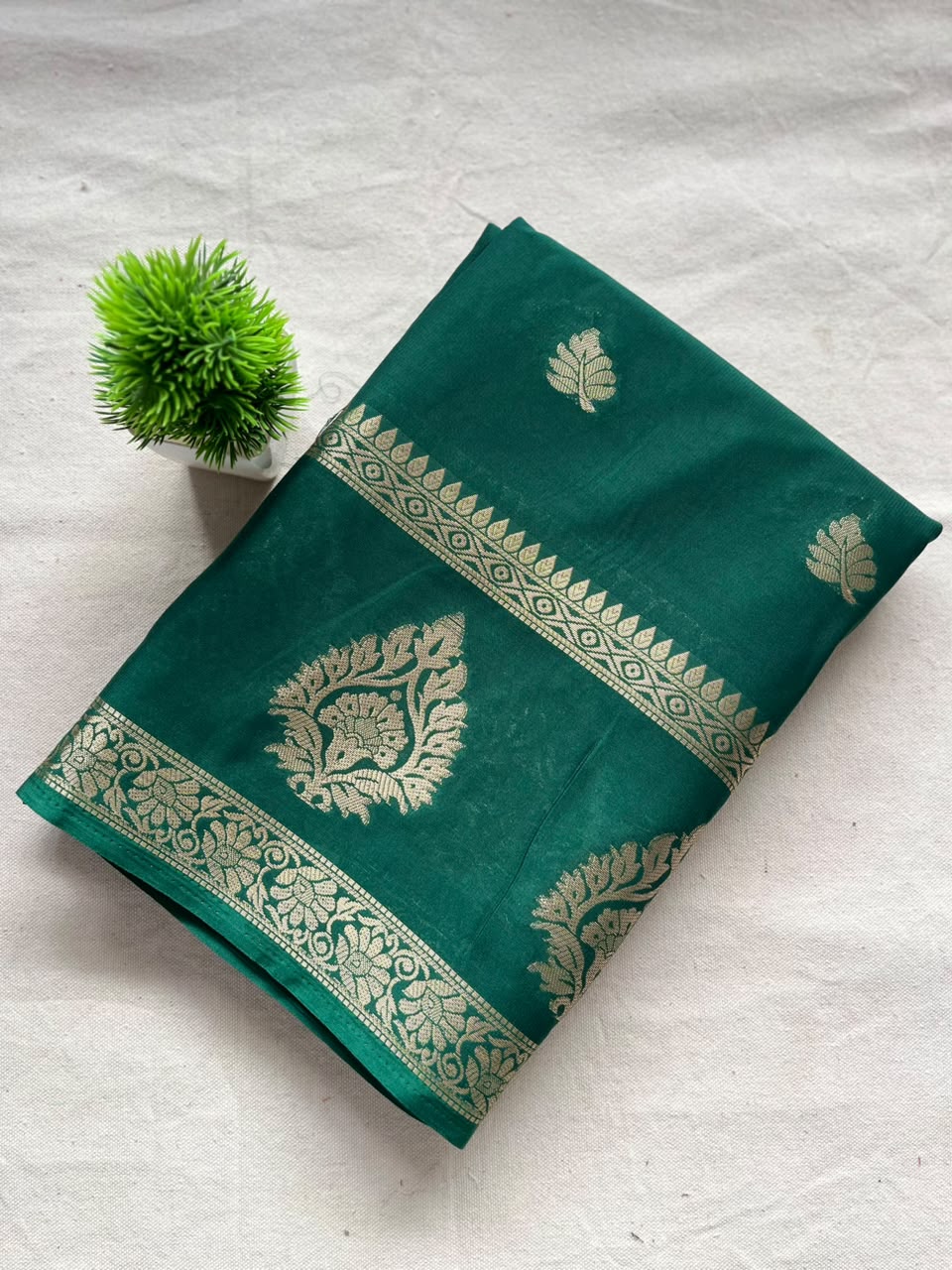 Semi mysore crepe silk  Zip & Go Saree