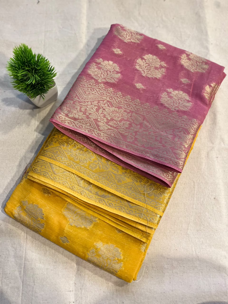 Chiffon dual shade  Zip & Go Saree