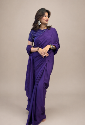 Rangoli crush saree
