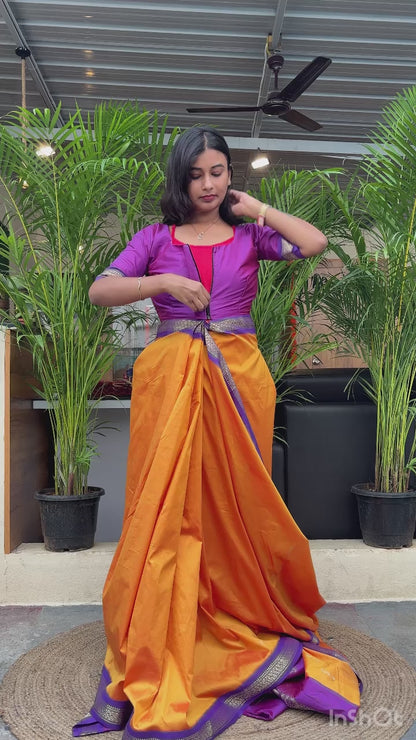 Orange aura silk