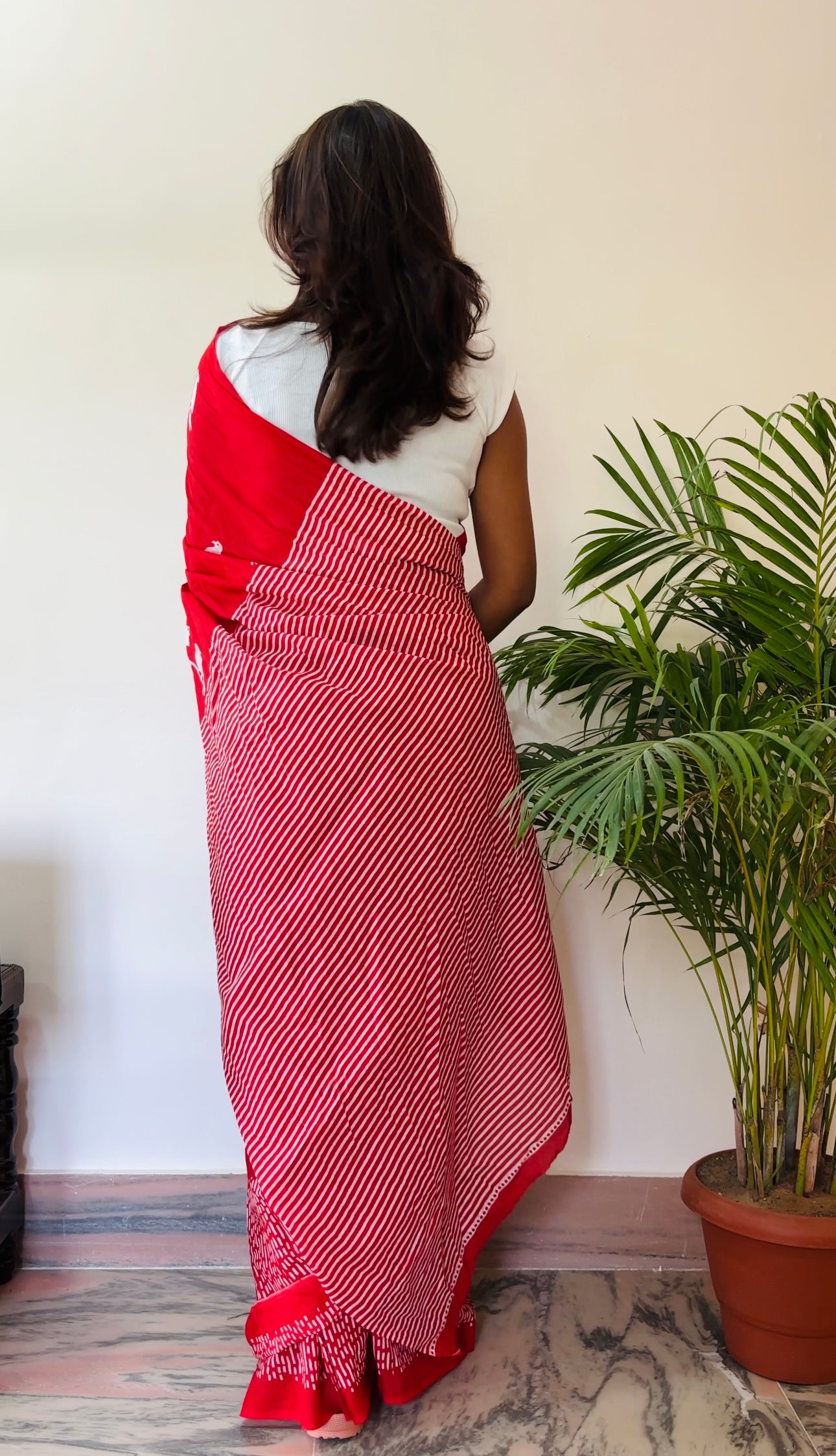 (MS) Cotton  T-shirt saree