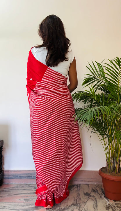 (MS) Cotton  T-shirt saree