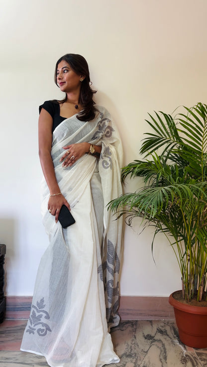 (MS) Cotton  T-shirt saree