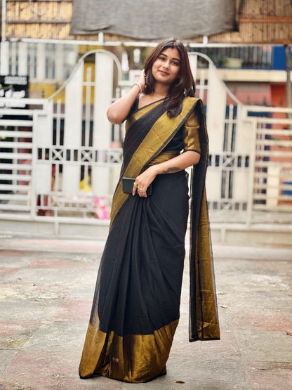Black chiffon