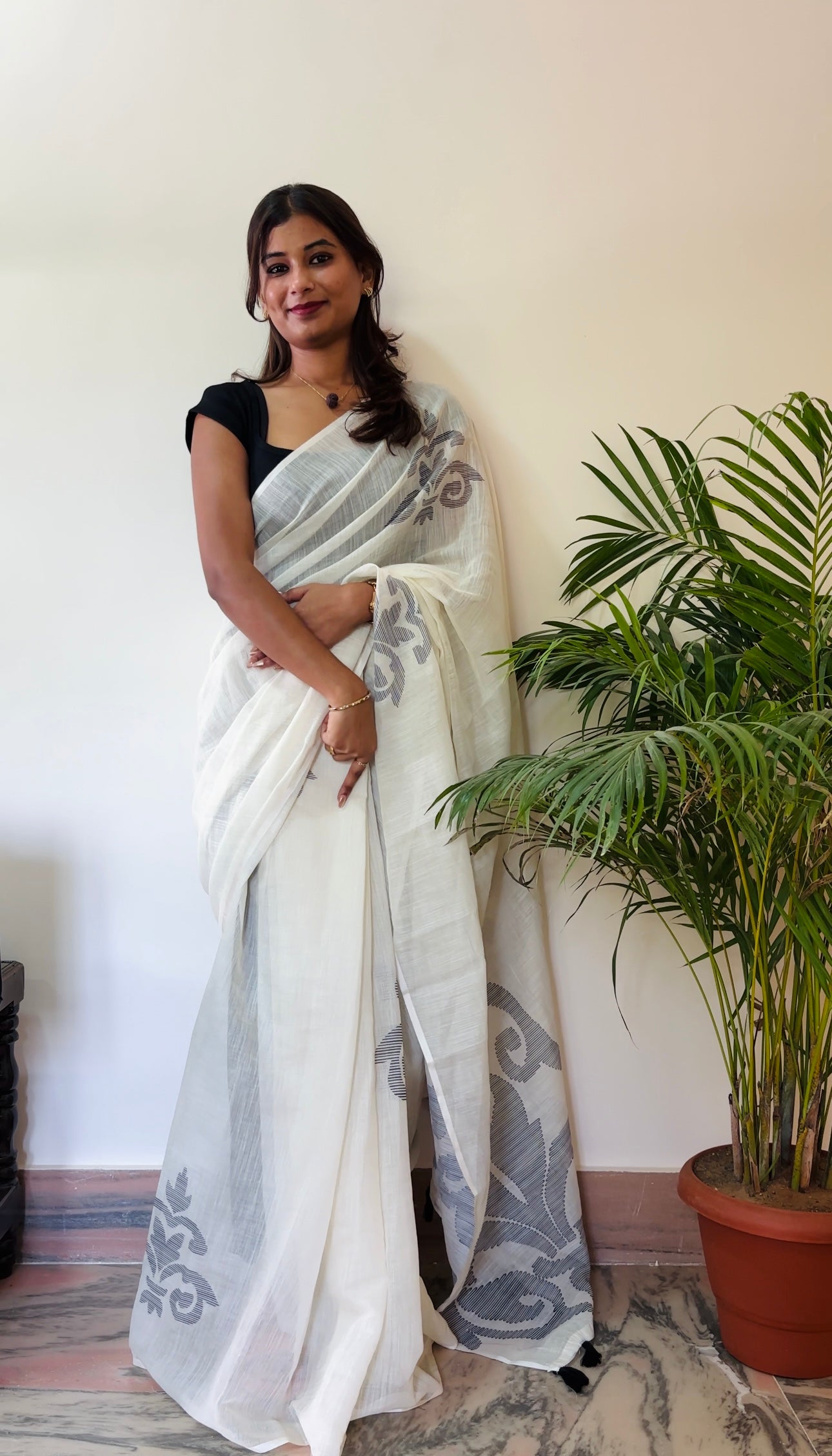 (MS) Cotton  T-shirt saree