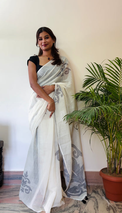 (MS) Cotton  T-shirt saree