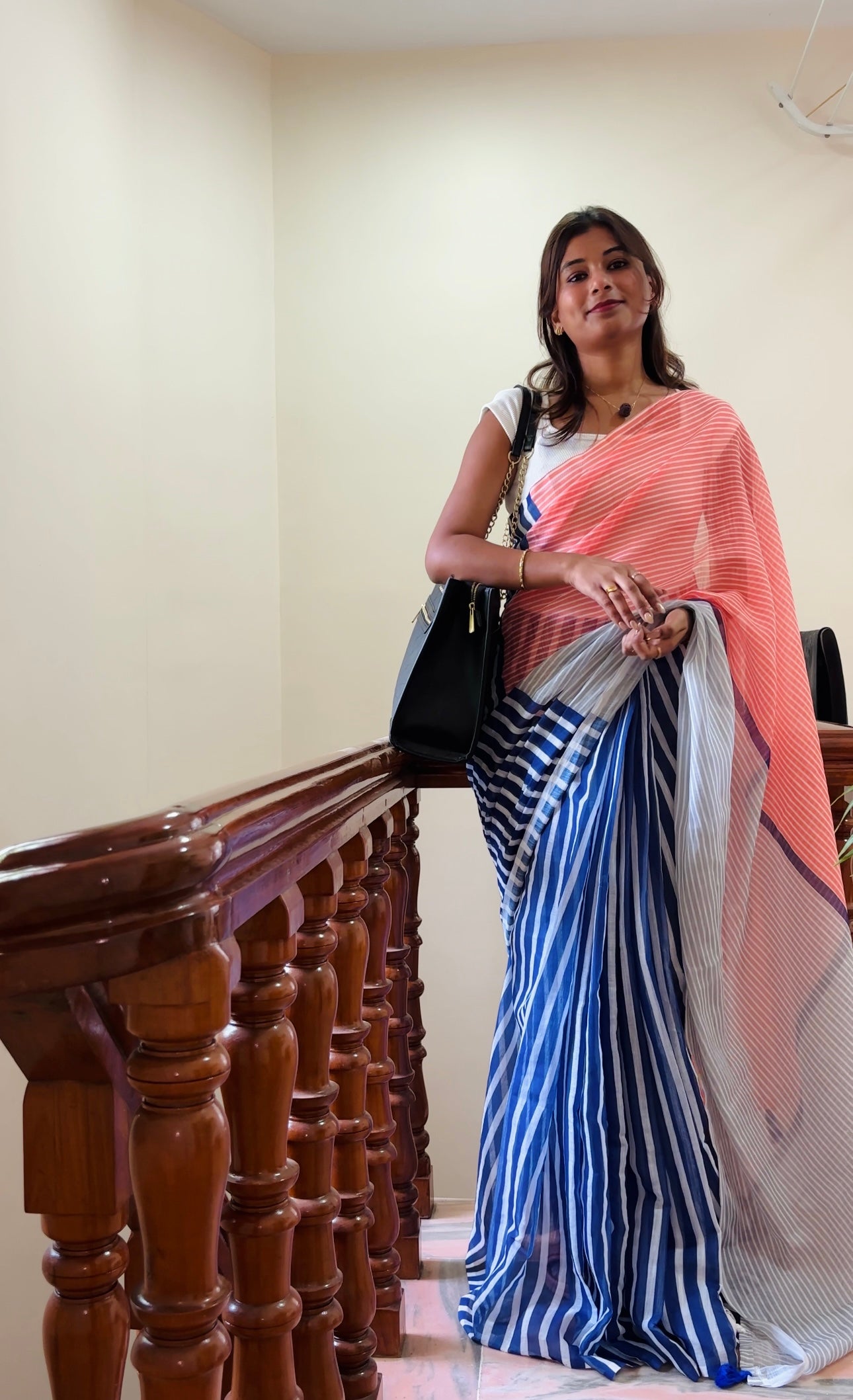 (MS) Cotton  T-shirt saree