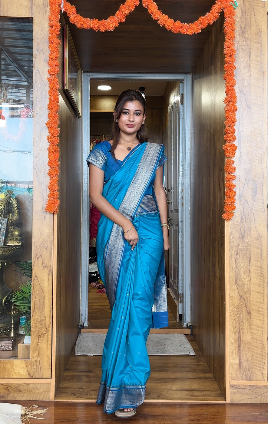Soft silk saree with padded blouse