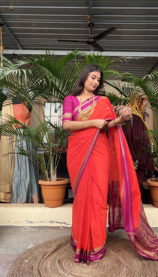 Semi crepe silk ready to wear saree