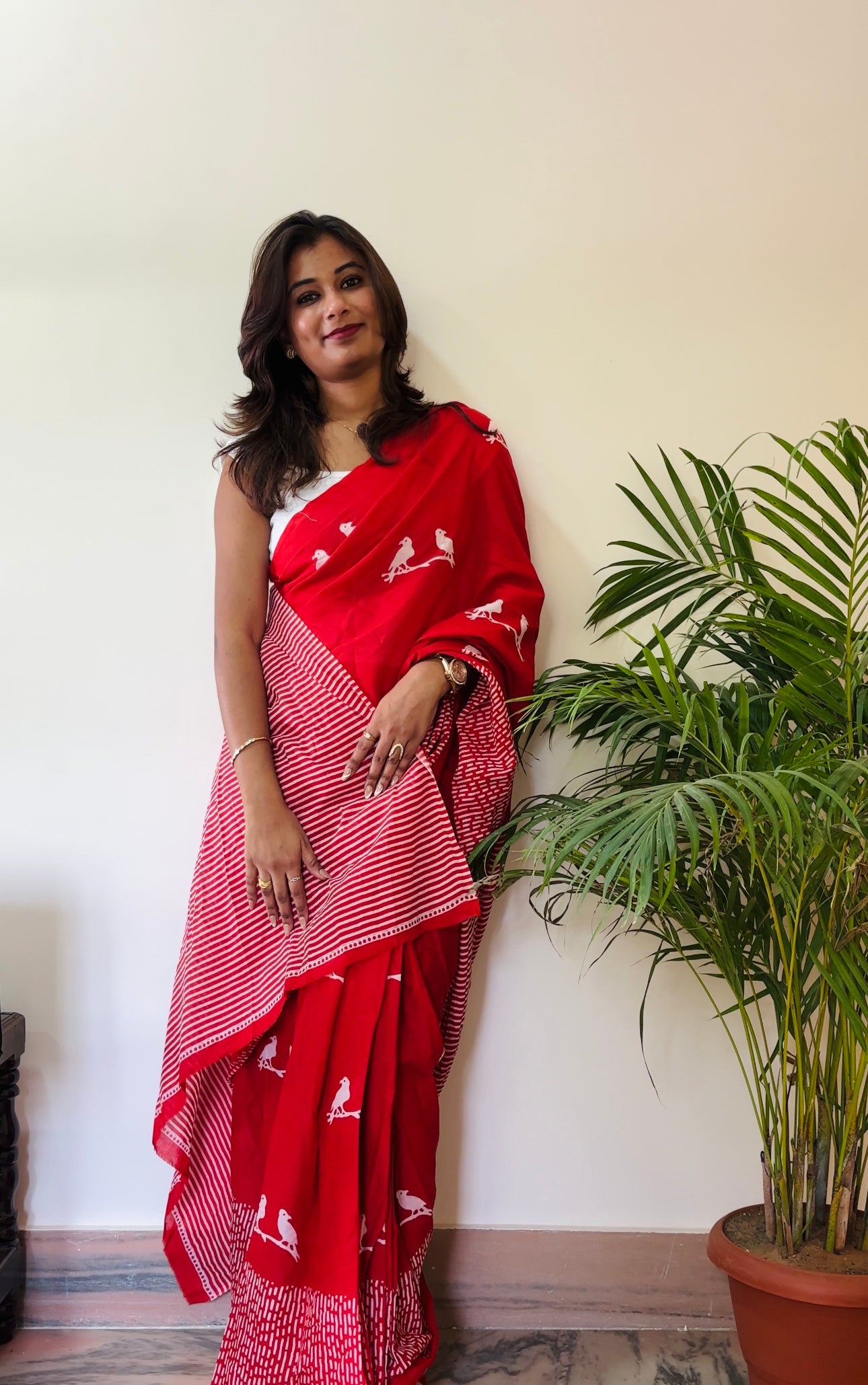 (MS) Cotton  T-shirt saree